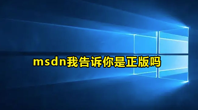 msdn我告诉你是正版吗