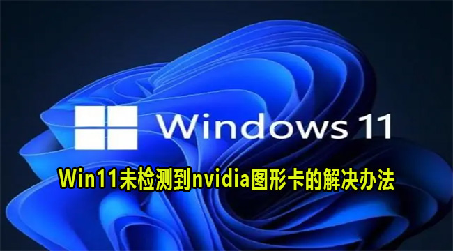 Win11未检测到nvidia图形卡的解决办法